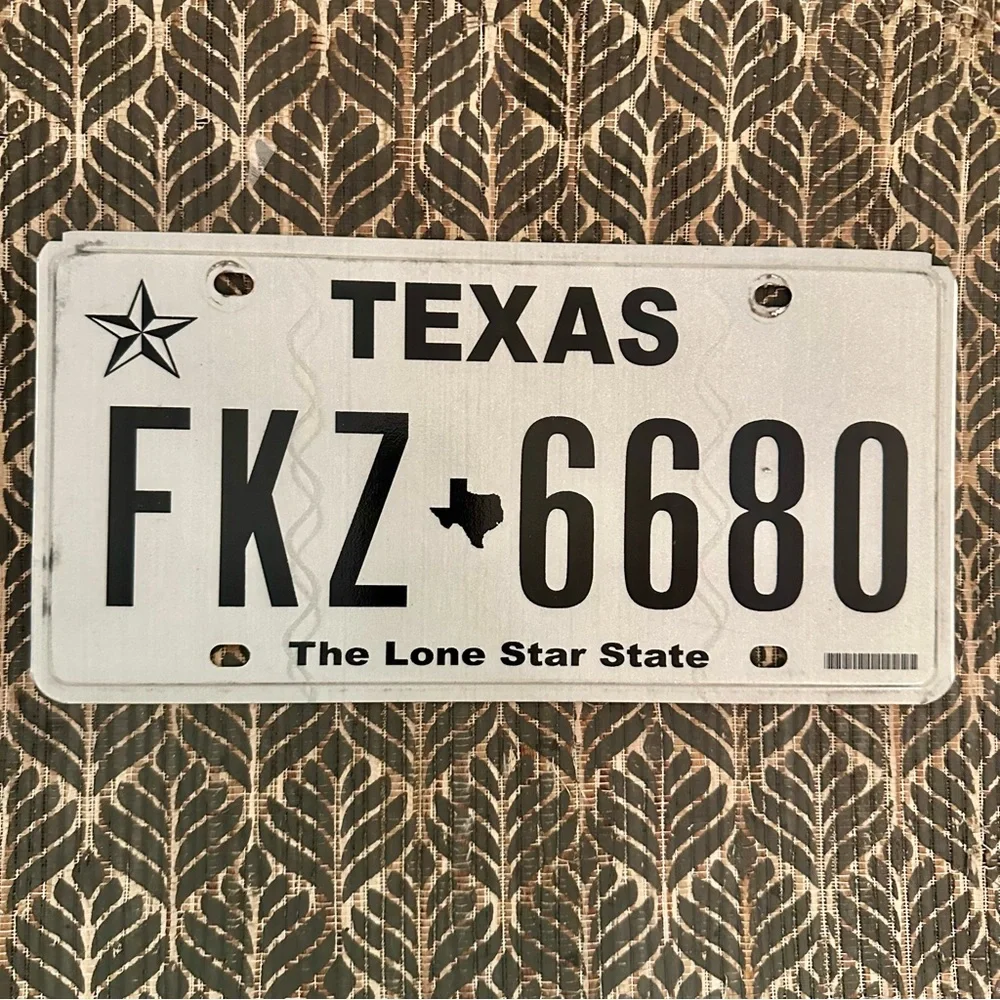 Texas The Lone Star State License Plate